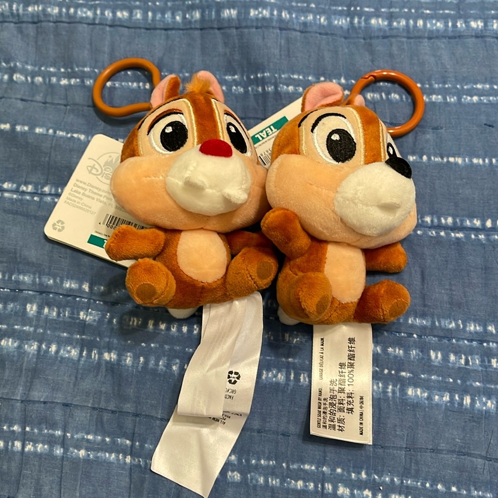 Chip & Dale Plush Keychains